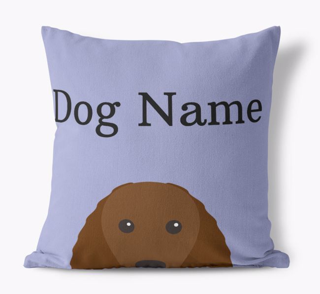 {dogsName}'s Icon & Name: Personalized {breedFullName} Canvas Pillow